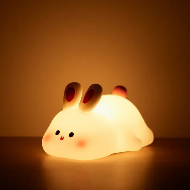 Kids' Cute Bunny Night Lights Soft & Safe Silicone Night Light Lamp