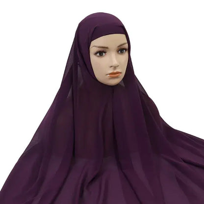 Solid color Purple underscarf hijab cap by AmoorFemme. Made from breathable for comfort.