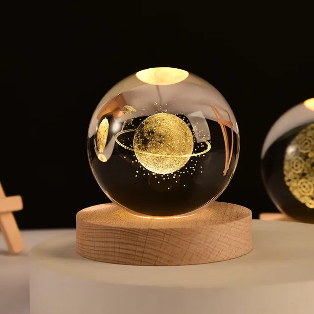 Magical Planet in Your Room! 3D Crystal Ball Night Light.