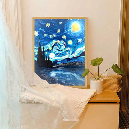 لوحة إضاءة LED من AmoorCity Van Gogh Art Anime
