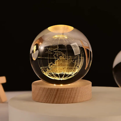 Magical Map in Your Room! 3D Crystal Ball Night Light.