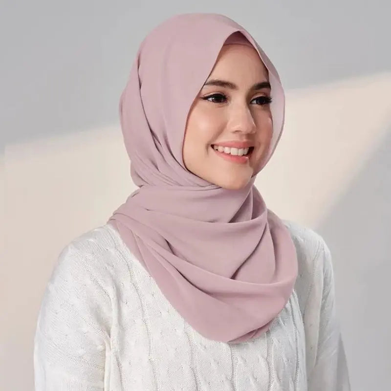 Solid color Pink underscarf hijab cap by AmoorFemme. Made from breathable for comfort.