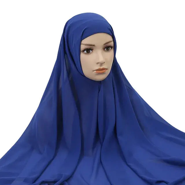 Solid color Blue underscarf hijab cap by AmoorFemme. Made from breathable for comfort.