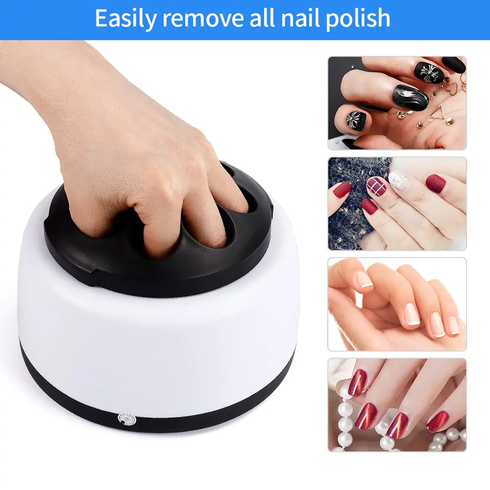 AmoorCare Electric Nail Polish Remover Machine. Electric nail polish remover machine for removing regular and gel polish at home. Provides safe and gentle removal for beautiful nails.