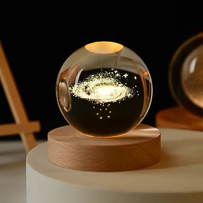 Magical Galaxy in Your Room! 3D Crystal Ball Night Light.
