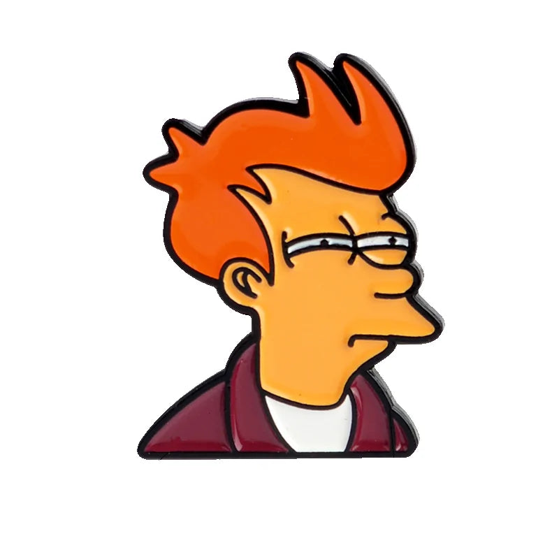 AmoorCity Philip J. Fry Enamel Pin. Limited edition enamel lapel pin featuring Philip J. Fry from Futurama. A must-have for any Futurama fan!