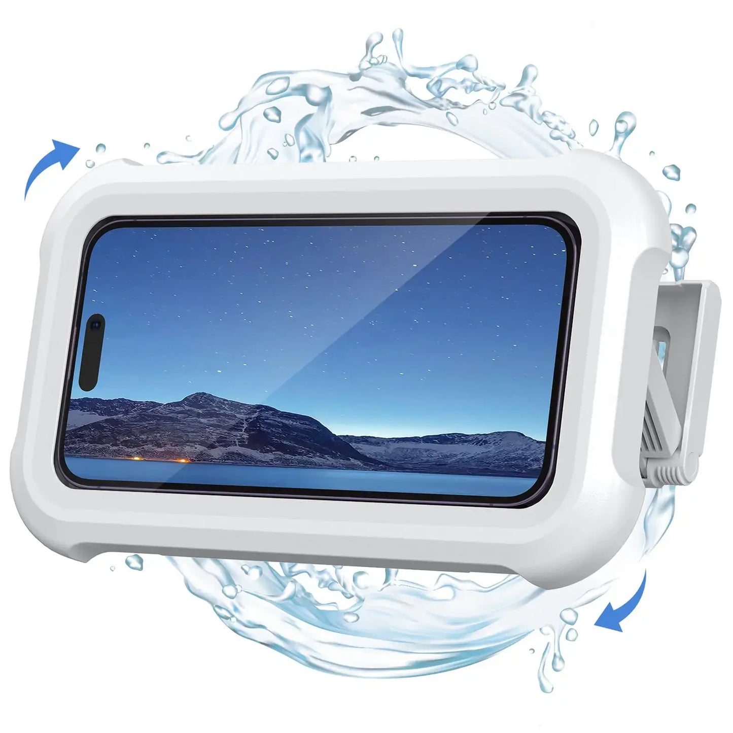 AmoorCity Waterproof Phone Holder. Universal waterproof phone pouch with clear touch-friendly material. Protects phone from water, sand, and snow. Perfect for beach, pool, boating, and other water activities.