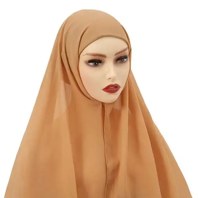 Solid color Yellow underscarf hijab cap by AmoorFemme. Made from breathable for comfort.