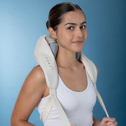 AmoorCare Shiatsu Neck Massager: Personalized Relaxation & Posture Support. Electric shiatsu neck and shoulder massager with heat therapy. Provides deep tissue massage for stress relief and improved posture.