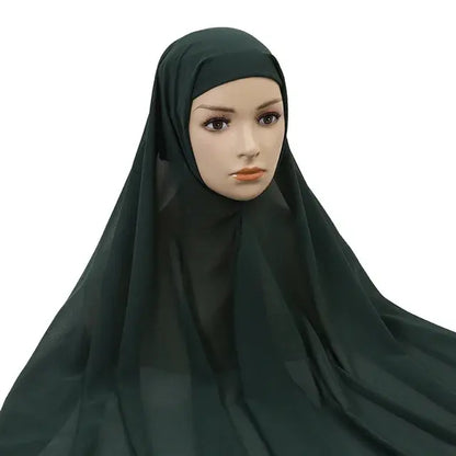 Solid color Black underscarf hijab cap by AmoorFemme. Made from breathable for comfort.