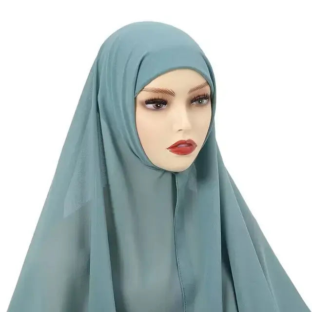 Solid color Green underscarf hijab cap by AmoorFemme. Made from breathable for comfort.