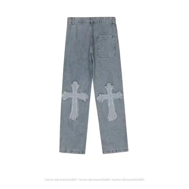 AmoorMen's Cross Denim Pants