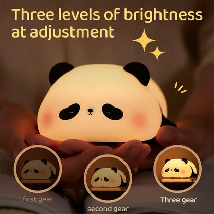 Kids' Cute Panda Night Lights Soft & Safe Silicone Night Light Lamp