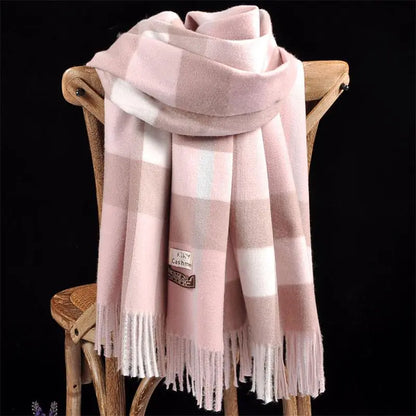 Warm winter scarf in Pink for women by AmoorFemme. Made from soft material
