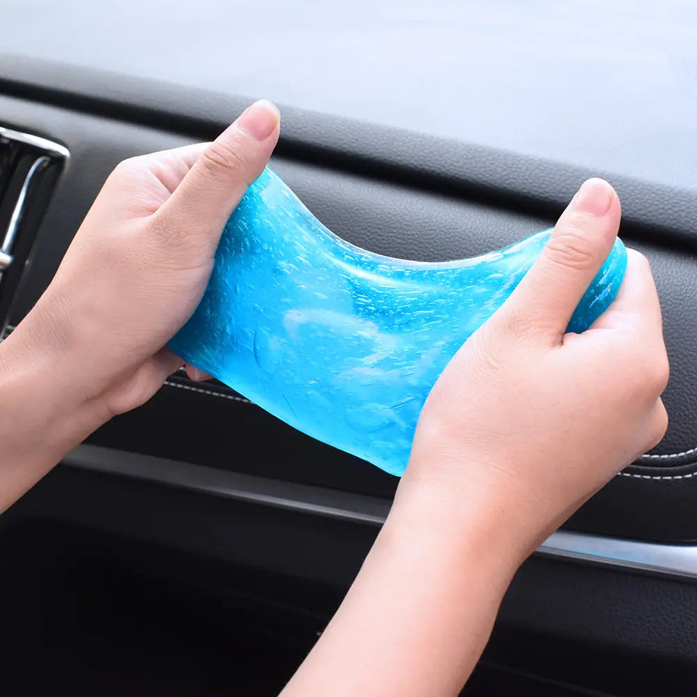 AmoorCity Car Wash Interior Car Cleaning Gel. Reusable car cleaning gel designed to remove dust, dirt, and crumbs from car interiors. Reaches into tight spaces and leaves surfaces clean.