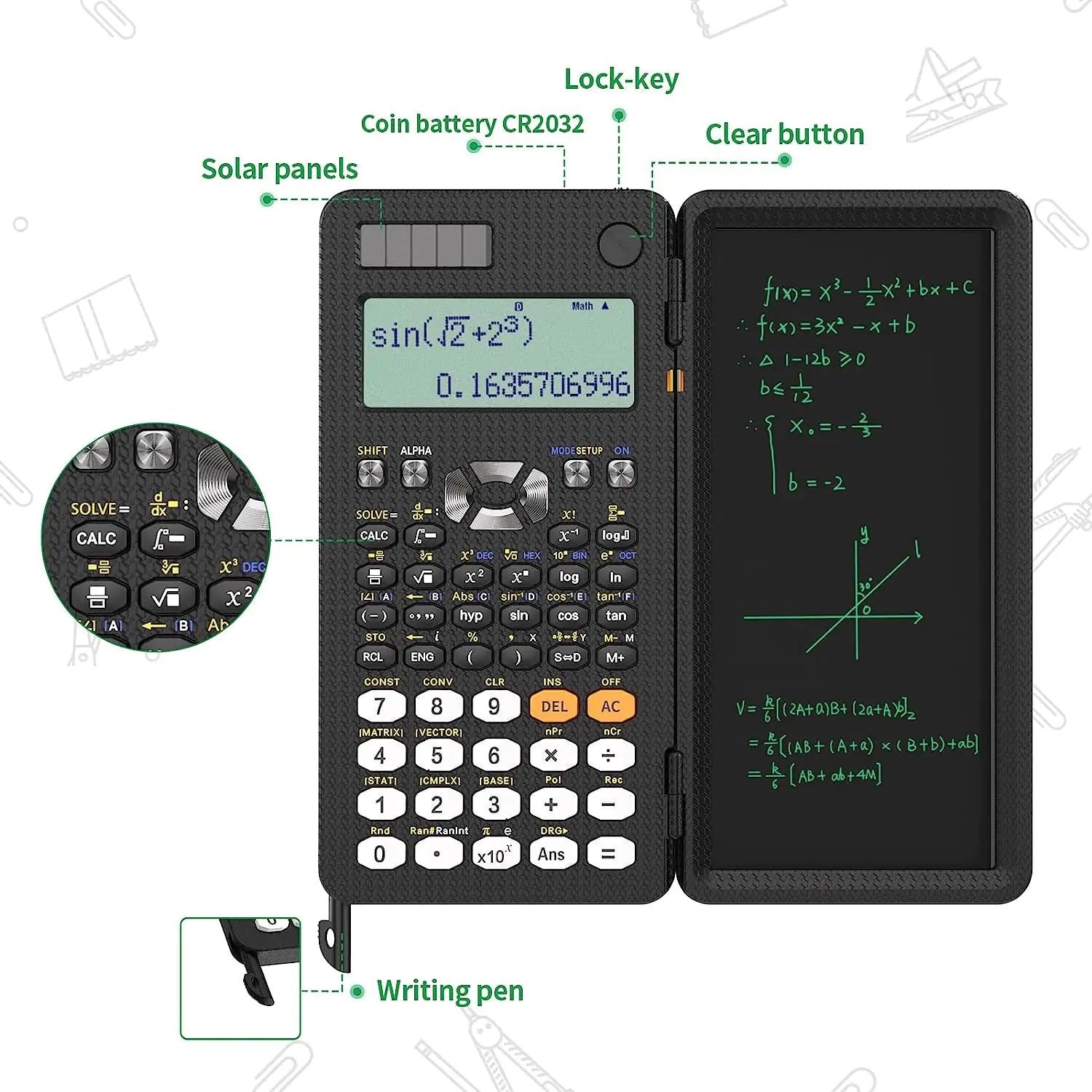 Scientific Calculator with Notepad! Solve Complex Problems.