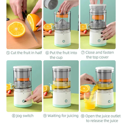 AmoorCity Portable Electric Juicer USB Charging Orange Lemon Fruit Blender