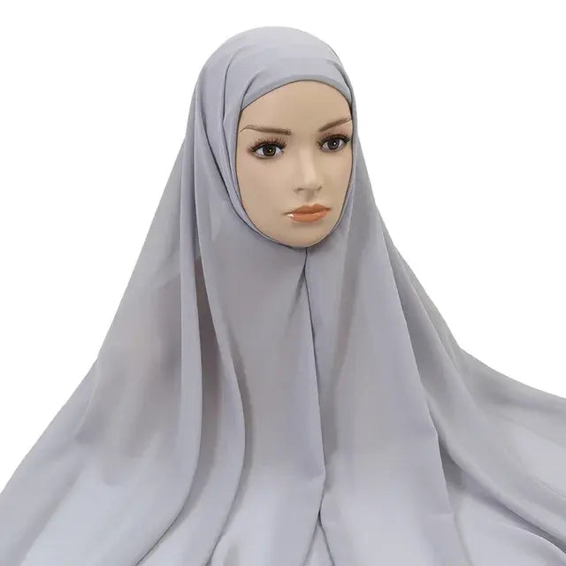 Solid color Silver underscarf hijab cap by AmoorFemme. Made from breathable for comfort.
